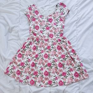 forever 21 white floral dress size M